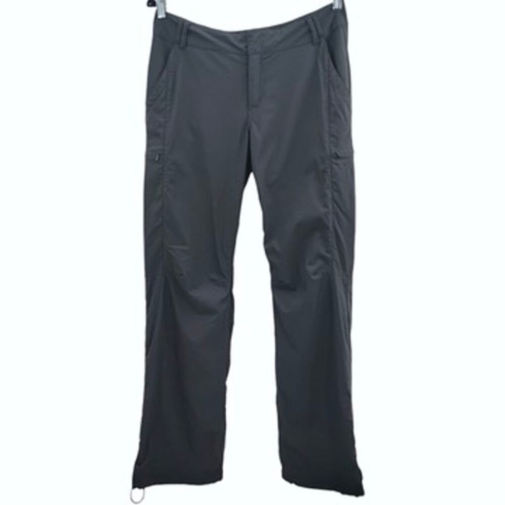 REI Womens Hiking Pants UPF 50+ Gray Pockets Drawstring Ankles Size 8